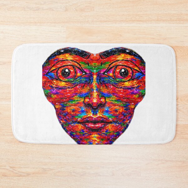 Item preview, Psychedelic Cosmic Face – Neon Abstract Portrait Art | Trippy Surreal Mask Design designed and sold by BigBobInk.