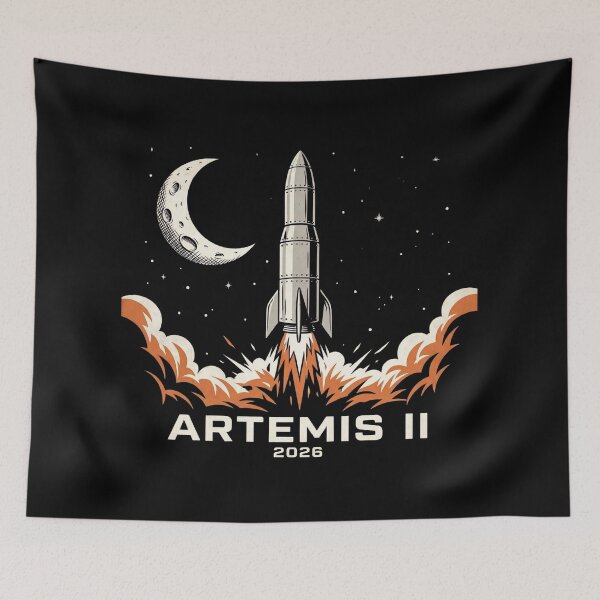 Item preview, Artemis II Moon Mission 2026 Vintage Space Rocket designed and sold by Start with INGz.