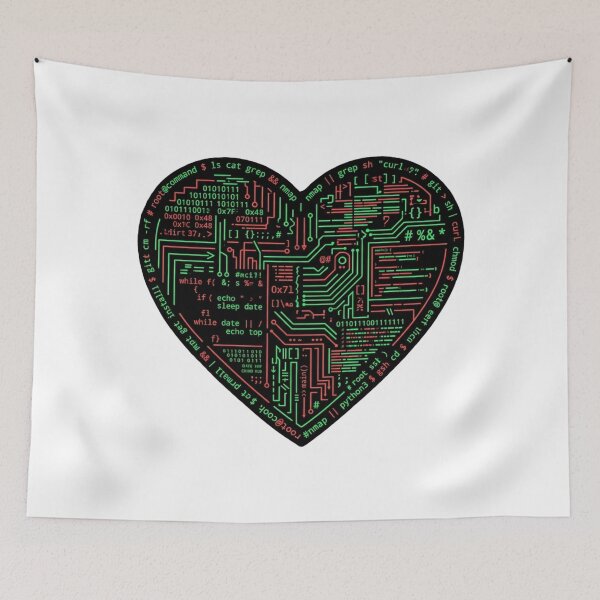 Item preview, Terminal Heart Programmer Love Shirt designed and sold by KurtByteStudio.