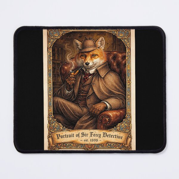 Item preview, Portrait of 'Sir Foxy Detective with pipe - est. 1898', the very good investigator designed and sold by NubesDesignCH.