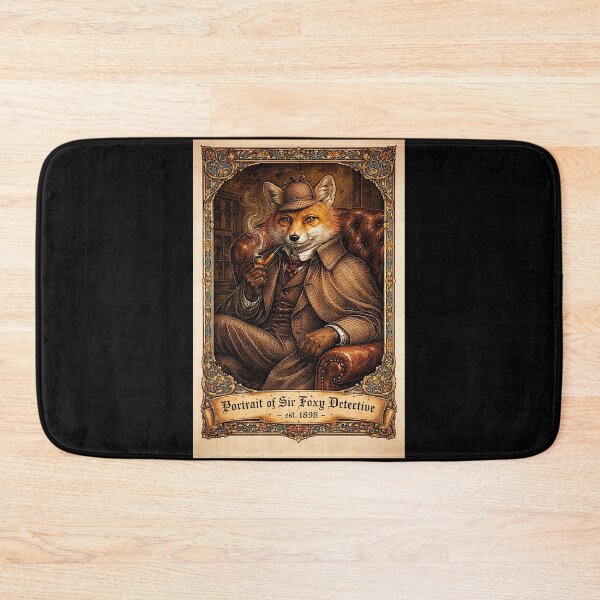 Item preview, Portrait of 'Sir Foxy Detective with pipe - est. 1898', the very good investigator designed and sold by NubesDesignCH.