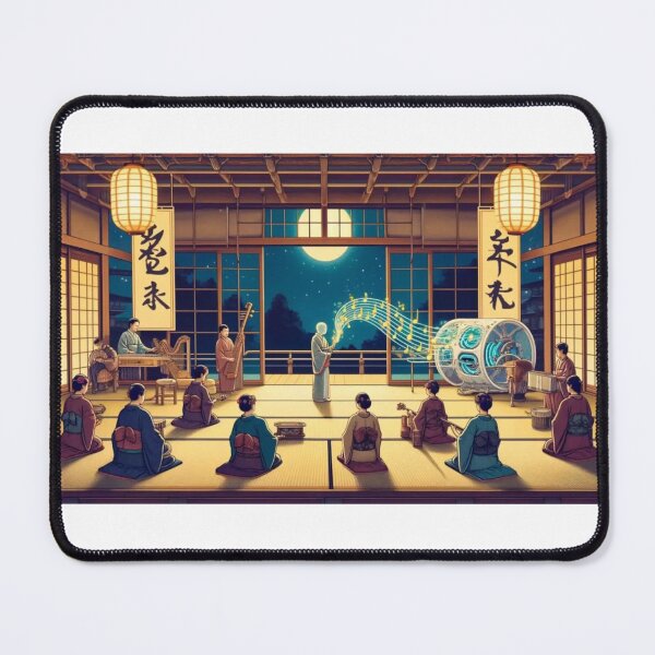 Item preview, Ancient Japan Meets Future Music Surreal Fusion Art designed and sold by EchoWave11.