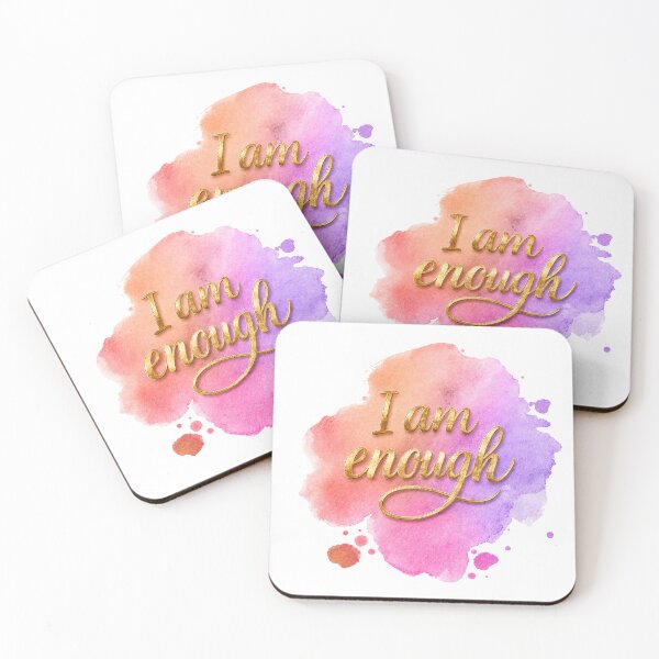 Item preview, I Am Enough Shirt, Self Love Quote, Aesthetic Watercolor Design, Mental Health Gift, Feminine Empowerment Tee designed and sold by Shimo Art Studio.
