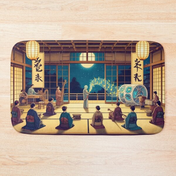 Item preview, Ancient Japan Meets Future Music Surreal Fusion Art designed and sold by EchoWave11.