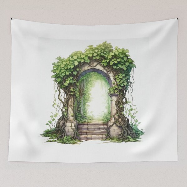 Item preview, Enchanted ivy stone archway gateway designed and sold by NivyasArtistry.