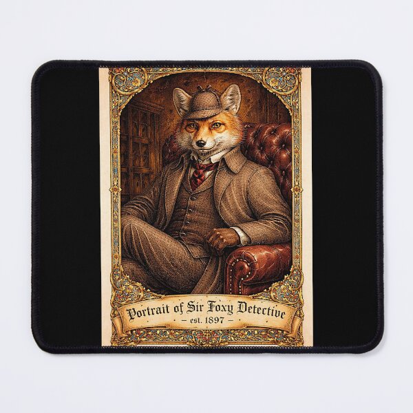 Item preview, Portrait of 'Sir Foxy Detective - est. 1897' the very good investigator designed and sold by NubesDesignCH.