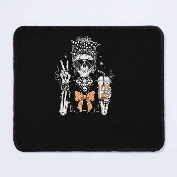 Item preview, Skeleton Girl Drinking Coffee Lovers Peace Sign Graphic designed and sold by Dressed For Duty.