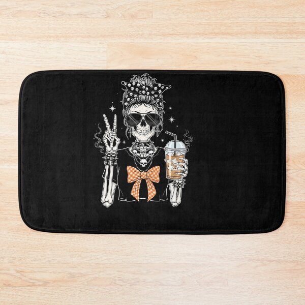 Item preview, Skeleton Girl Drinking Coffee Lovers Peace Sign Graphic designed and sold by Dressed For  Duty.