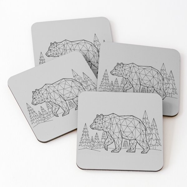 Item preview, Black Bear and Fir Trees Silhouette designed and sold by capricedefille.