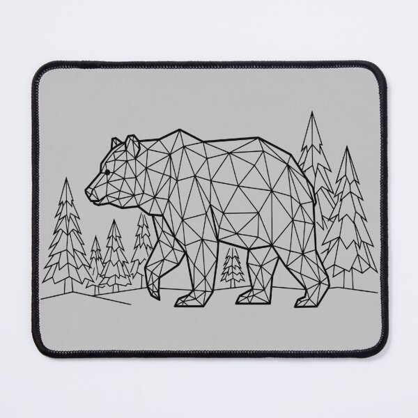 Item preview, Black Bear and Fir Trees Silhouette designed and sold by capricedefille.