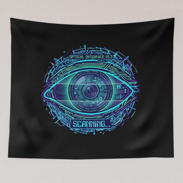 Item preview, Hacker Eye Scan  Cyberpunk Shirt designed and sold by KurtByteStudio.