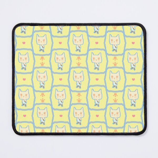 Artikelvorschau, Niedliches Katzenmuster mit Herzen – Nahtloses Kawaii-Pastelldesign entworfen und verkauft von thanratdesign.