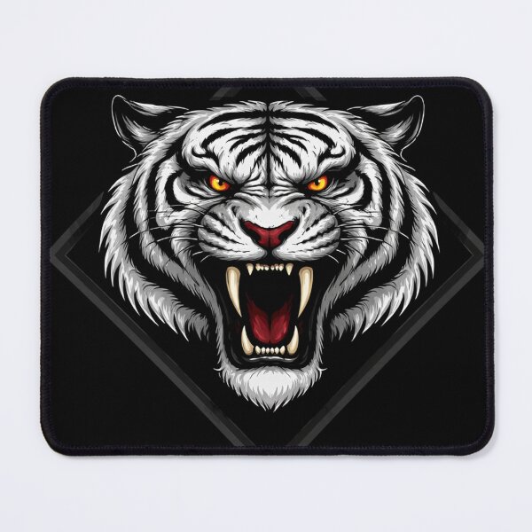 Item preview, Savage White Tiger Face – Powerful Predator Artwork designed and sold by Prestige Parlor.