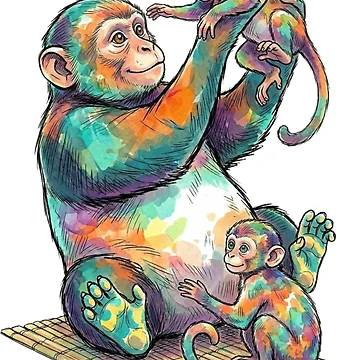 Artwork thumbnail, wild monkey by PP&RAINBOW SHOP