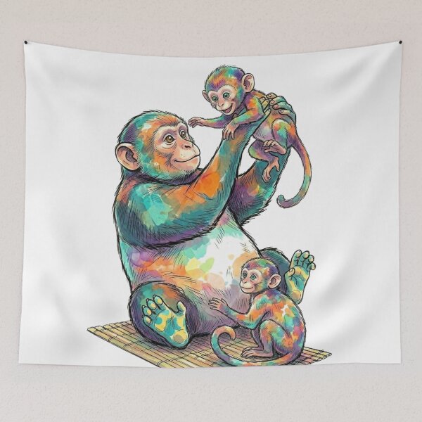 Item preview, wild monkey designed and sold by PP&RAINBOW SHOP.