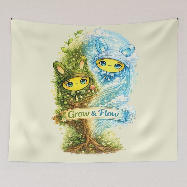 Item preview, Grow & Flow – Earth and Air Bunny designed and sold by InnerwayStudio.