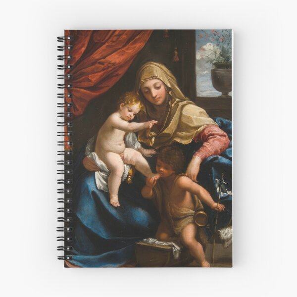 Item preview, Guido Reni Madonna Child Saint John Baroque Painting designed and sold by TheSoulOfArt.