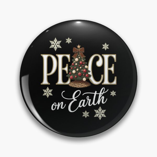 Item preview, Peace On Earth, Christmas Faux Embroidery , Trendy Holiday designed and sold by EllenJast.