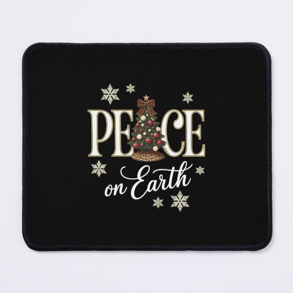 Item preview, Peace On Earth, Christmas Faux Embroidery , Trendy Holiday designed and sold by EllenJast.