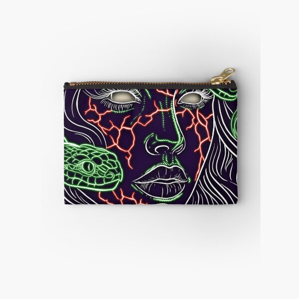 Item preview, Neon Medusa Snake Goddess – Dark Mythology Cyberpunk Art designed and sold by sososweett.