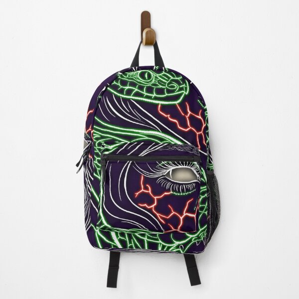 Item preview, Neon Medusa Snake Goddess – Dark Mythology Cyberpunk Art designed and sold by sososweett.