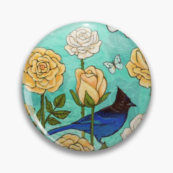 Item preview, Bluejay in Roses designed and sold by Christina Lopez.
