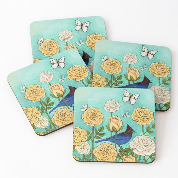 Item preview, Bluejay in Roses designed and sold by Christina Lopez.
