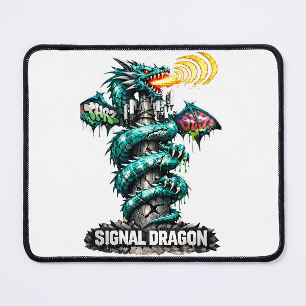 Item preview, Cyberpunk Graffiti Dragon Cell Signal Streetwear T-Shirt designed and sold by etuvibes.
