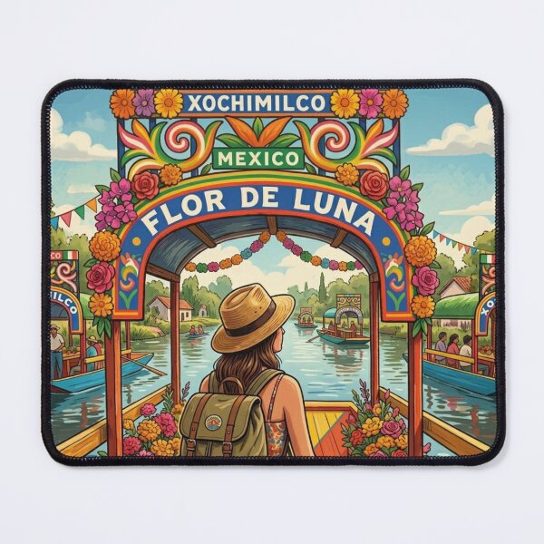 Item preview, Vintage Solo Female Travel Xochimilco - Mexico Cultural Travel Art designed and sold by Bloom & Quiet .