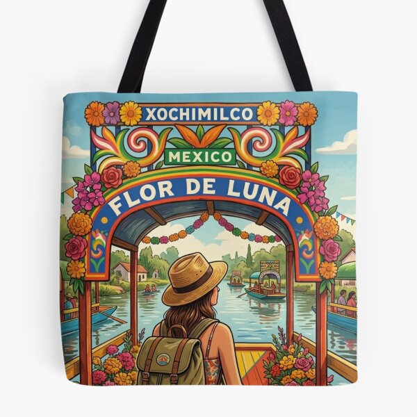 Item preview, Vintage Solo Female Travel Xochimilco - Mexico Cultural Travel Art designed and sold by Bloom & Quiet .
