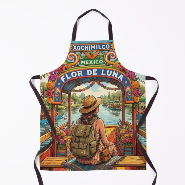 Item preview, Vintage Solo Female Travel Xochimilco - Mexico Cultural Travel Art designed and sold by Bloom & Quiet .