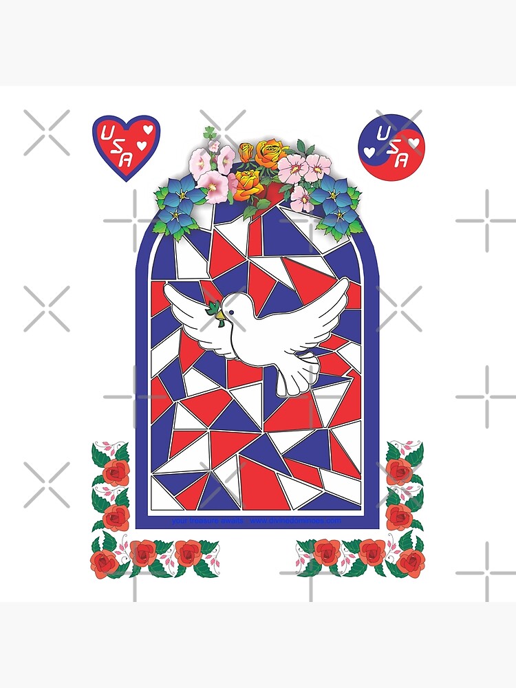 Thumbnail 2 of 2, Tote Bag, USA Peace Dove designed and sold by mugglequeen.