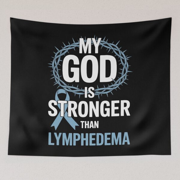 Item preview, My God Is Stronger Than Lymphedema Awareness Ribbon designed and sold by EllenJast.