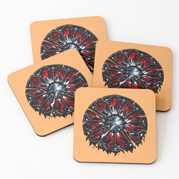 Item preview, The Bloodstone Rose: Shattered Gothic Cathedral Stained Glass designed and sold by Studio77-Gothic.