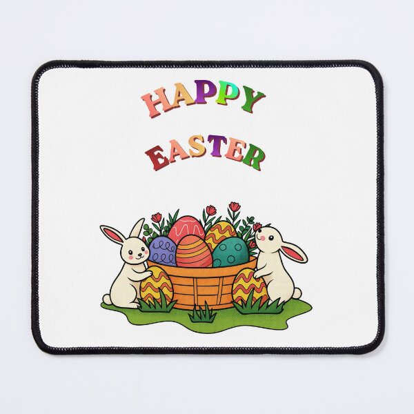 Item preview, Happy Easter With Easter Eggs And Bunnies. designed and sold by Dinasshop.