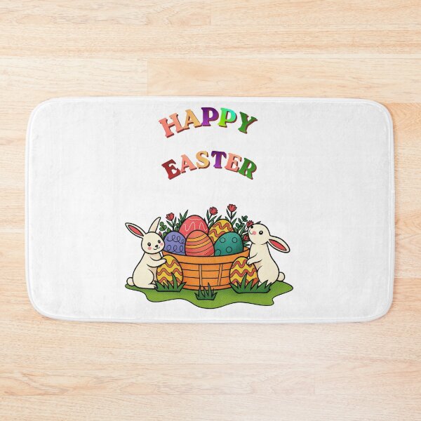 Item preview, Happy Easter With Easter Eggs And Bunnies. designed and sold by Dinasshop.