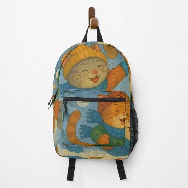 Item preview, Joyful snowball fight – cats in a winter wonderland designed and sold by Mauswohn.