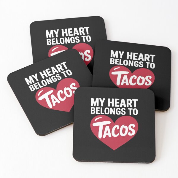 Item preview, My Heart Belongs To Tacos - Valentines Day designed and sold by EllenJast.
