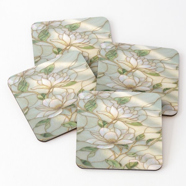 Item preview, Elegant white stained glass design designed and sold by NivyasArtistry.