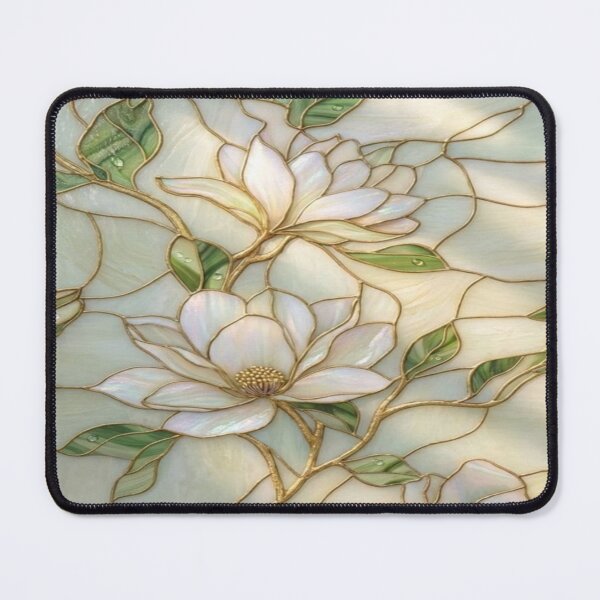 Item preview, Elegant white stained glass design designed and sold by NivyasArtistry.