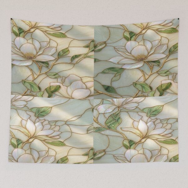 Item preview, Elegant white stained glass design designed and sold by NivyasArtistry.