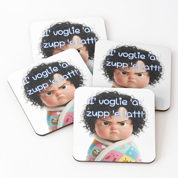 Item preview, Funny 3D Toddler - "I' Voglie 'a Zupp 'e Latt!" - Neapolitan Mood designed and sold by Art-Inspir-AI.
