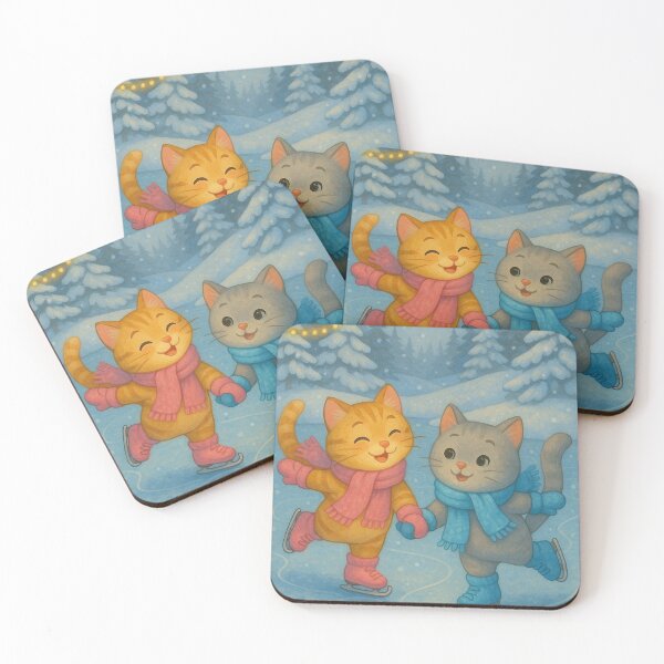 Item preview, Ice skating bliss: Cats on the ice designed and sold by Mauswohn.