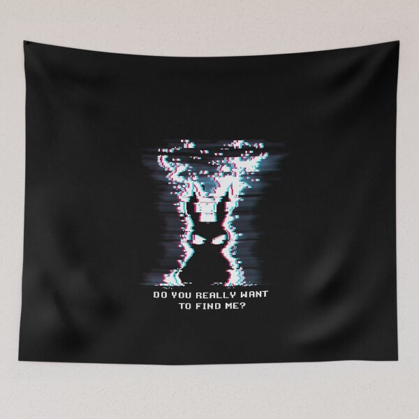 Item preview, Glitch Easter Bunny Pixel Art Dark Cyber Horror Design designed and sold by WildHugeDot.