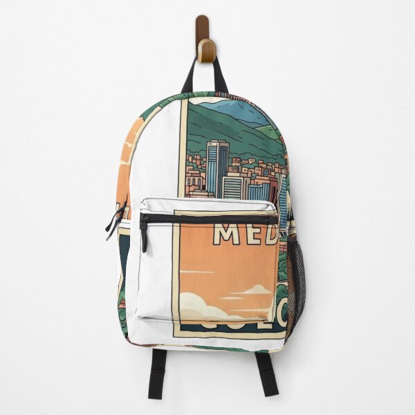 Item preview, Medellin Colombia Skyline Vintage Travel Poster designed and sold by Juanpv08.