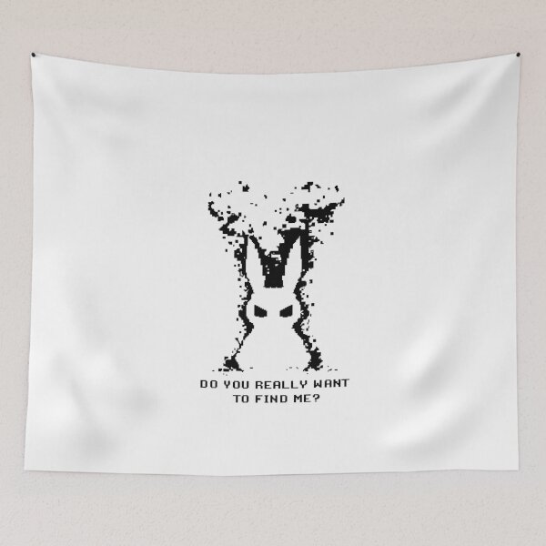 Item preview, Invert Easter Bunny Minimal Pixel Art Horror designed and sold by WildHugeDot.
