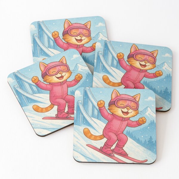 Item preview, Gemini said ski jumper kitten: Brave cat during ski jumping designed and sold by Mauswohn.