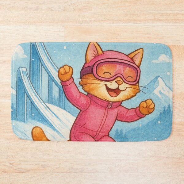 Item preview, Gemini said ski jumper kitten: Brave cat during ski jumping designed and sold by Mauswohn.