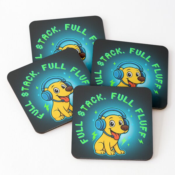 Artikelvorschau, Full-Stack-Programmierer mit flauschigem Golden Retriever – Lustiges Geschenk für Softwareentwickler entworfen und verkauft von easystorebuy.