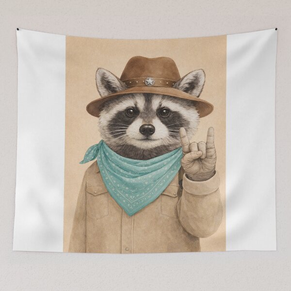 Item preview, Rocking Racoon - Rocking Animals Serie designed and sold by LuluLeb.